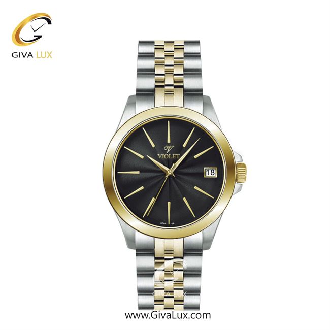 ساعت مچی اورجینال زنانه ویولت VIOLET نقره ای-طلایی | نقره ای-طلایی| مشکی| کد رفرنس 0591/2 سایز متوسط